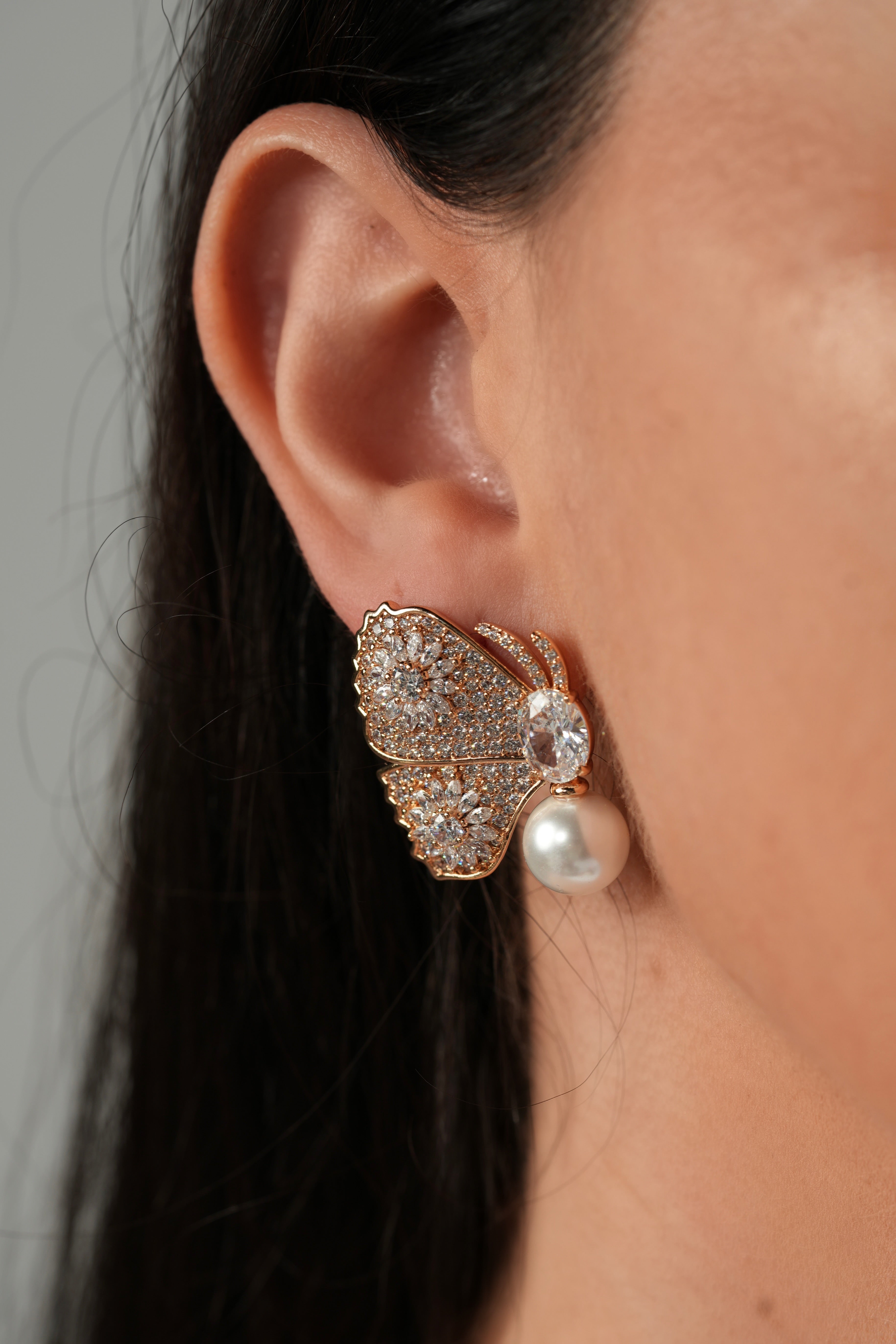 Pearly Butterfly earrings