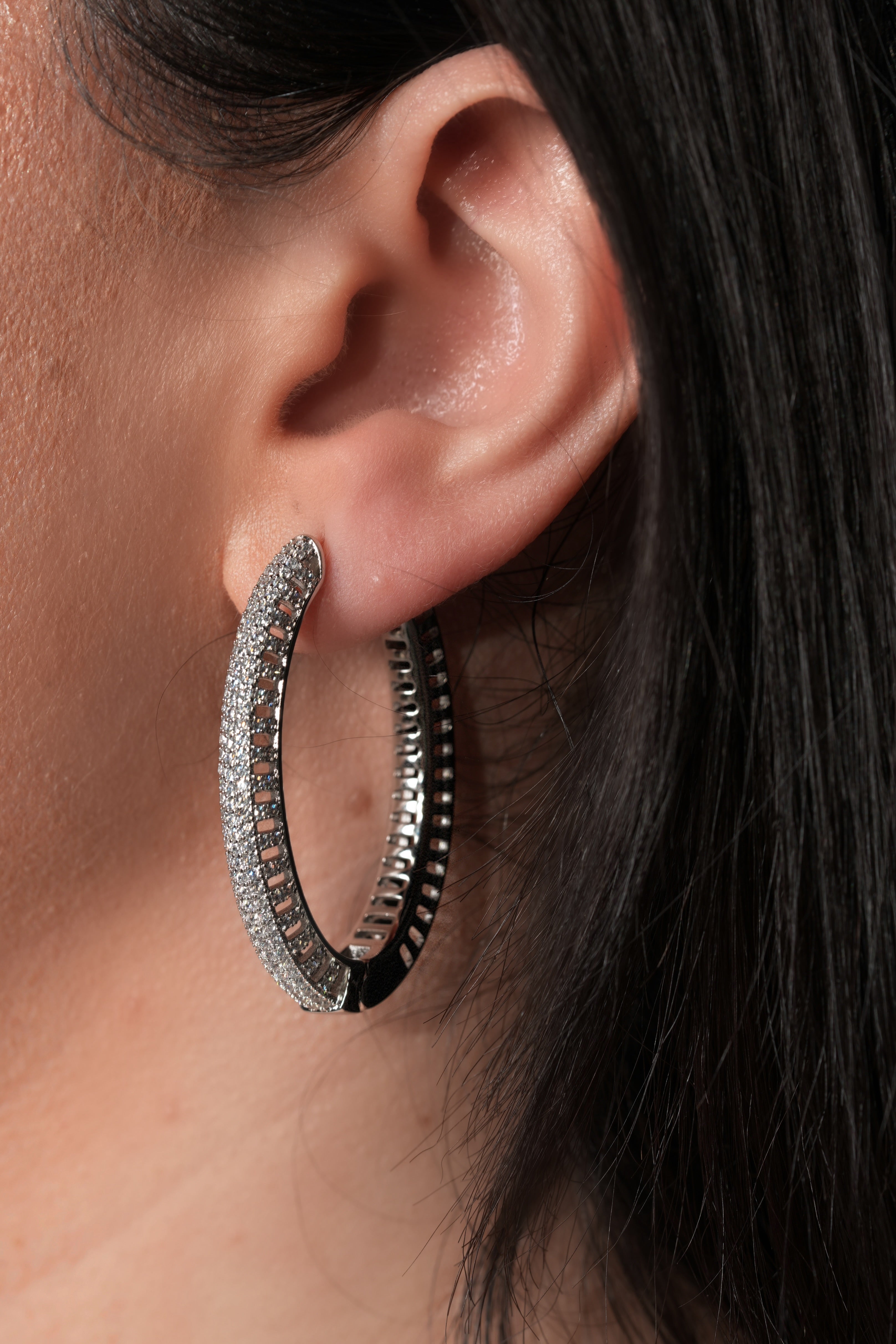 Crystal hoop earrings