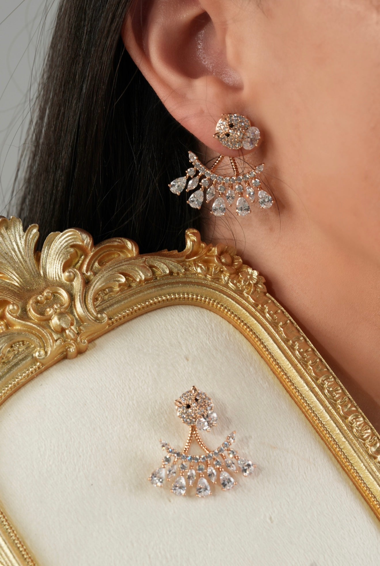 Crystal Lion earrings