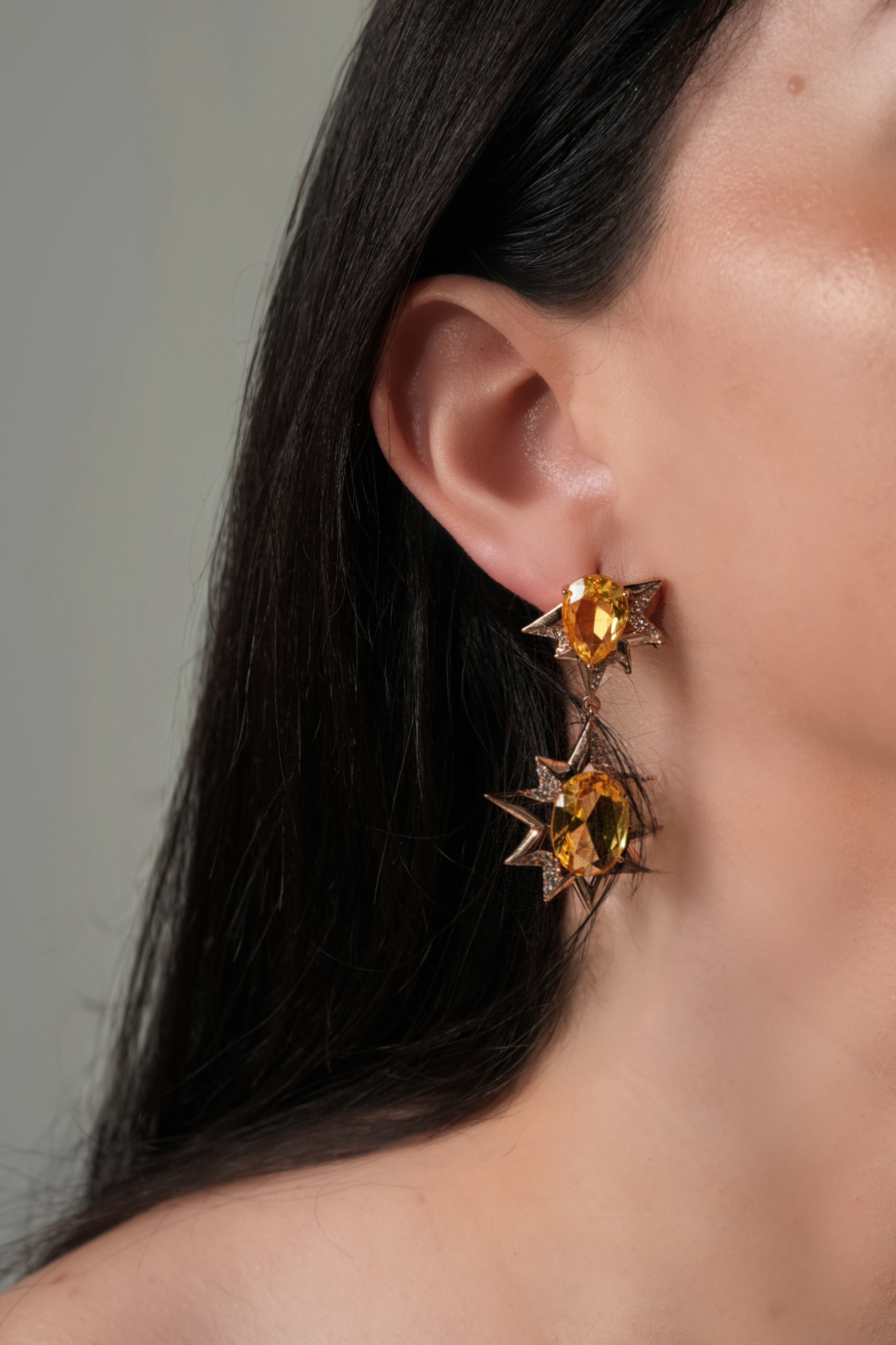 Sunrise crystal earrings