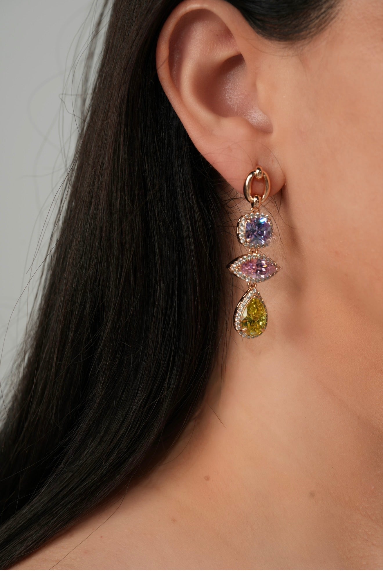 Colorful crystal earrings