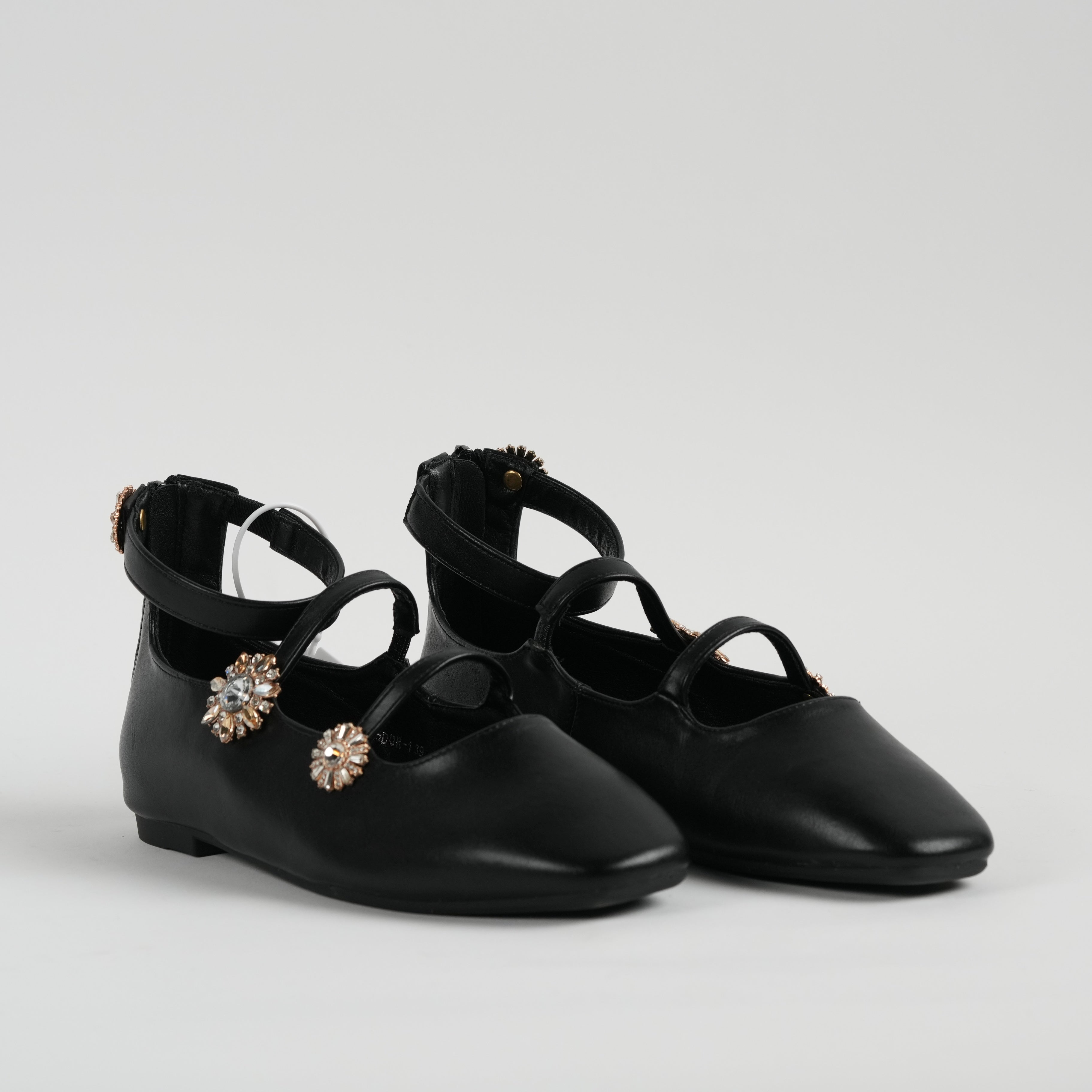 Crystal strap flats