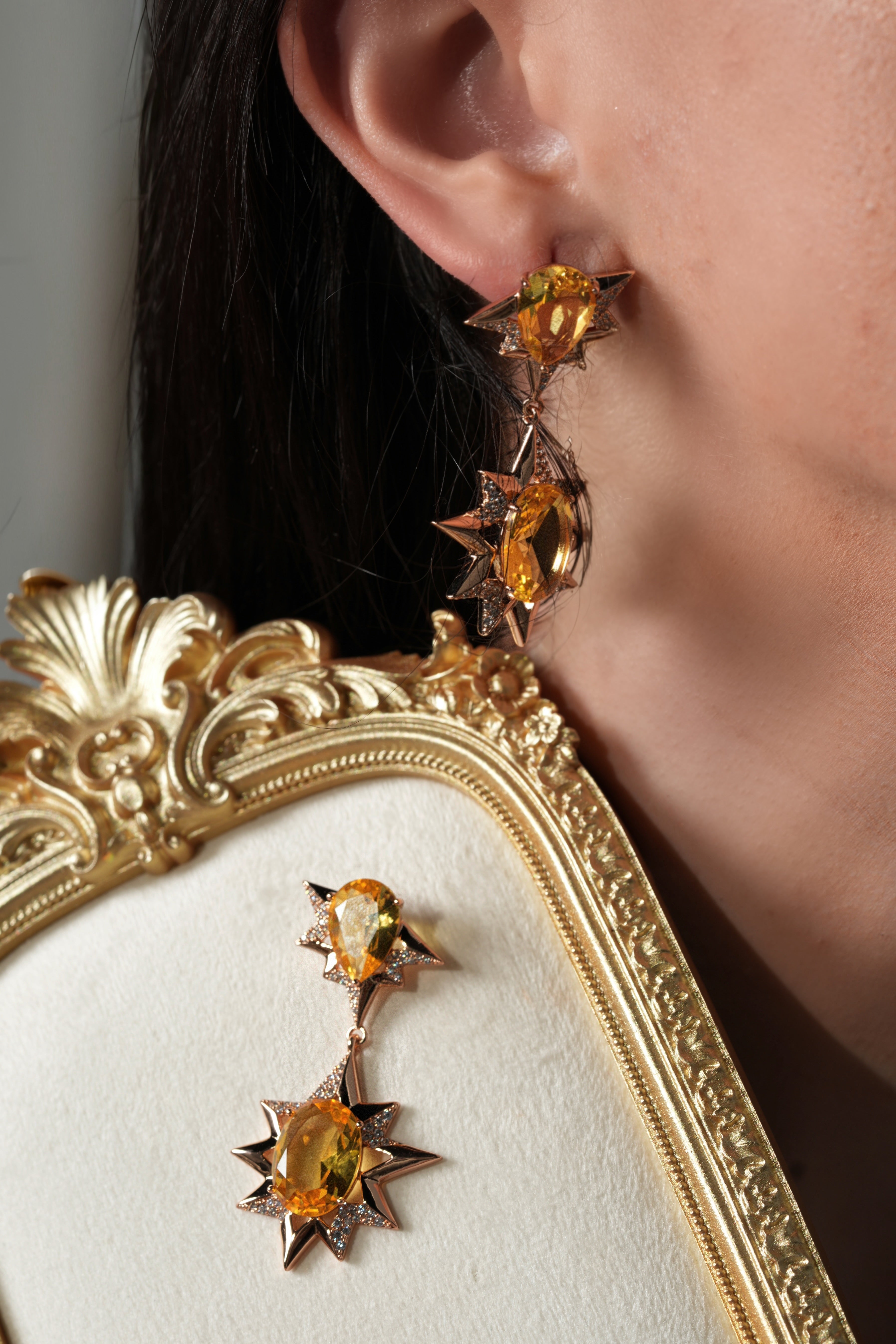 Sunrise crystal earrings