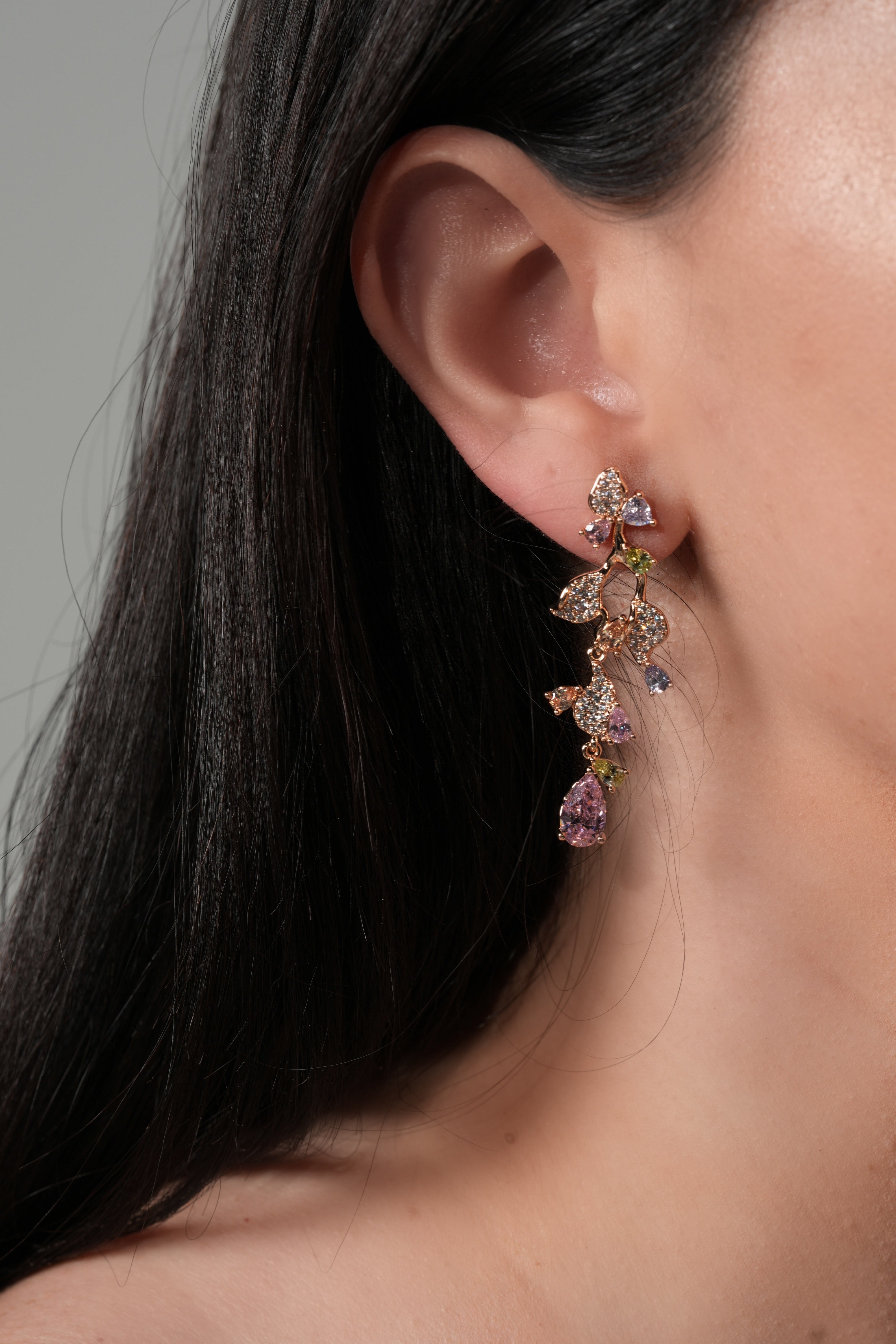 Colorful garden earrings