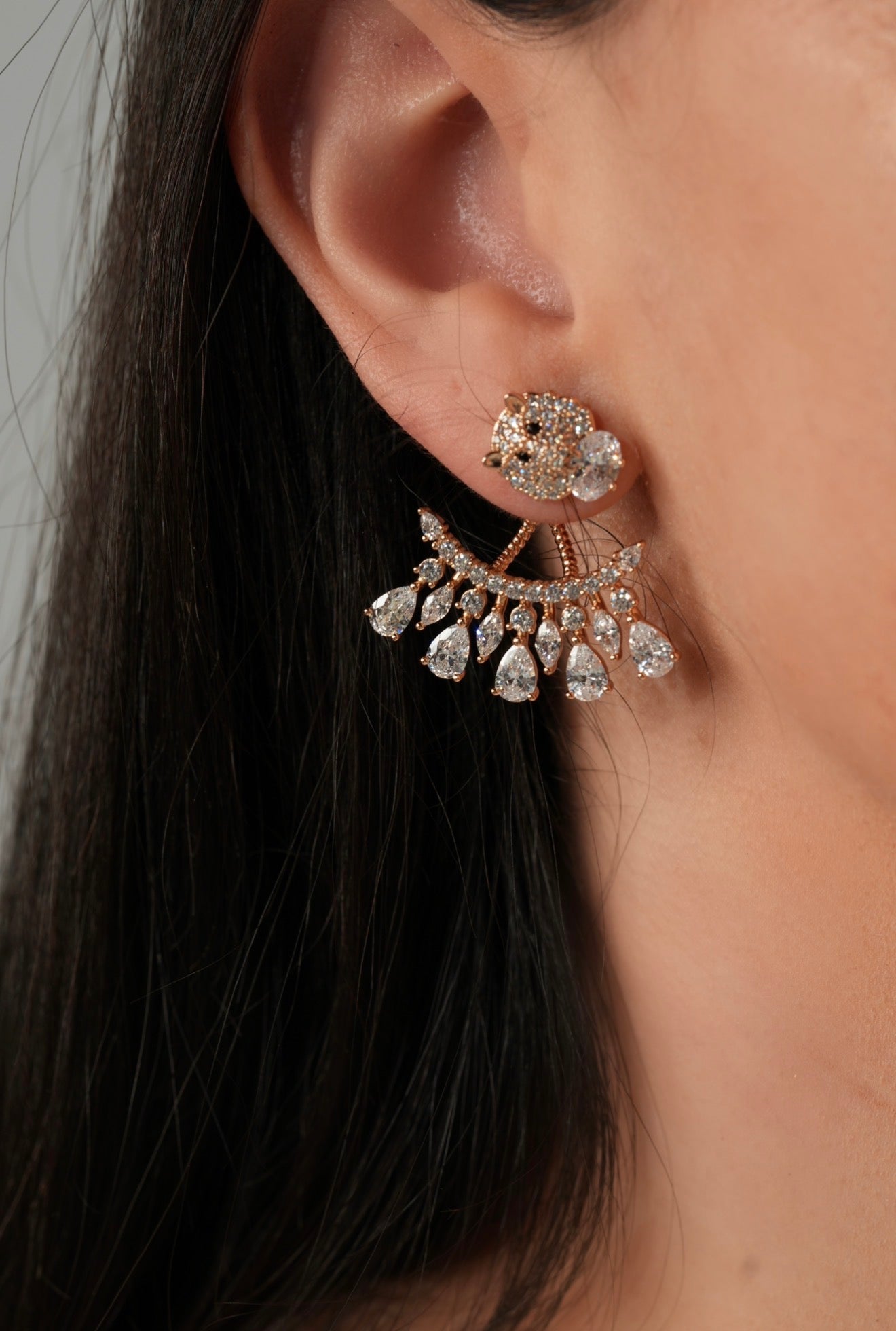 Crystal Lion earrings