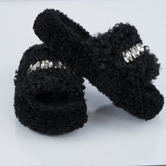 Black Poodle Slippers