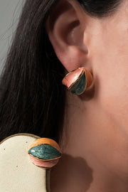 Colorful ball earrings