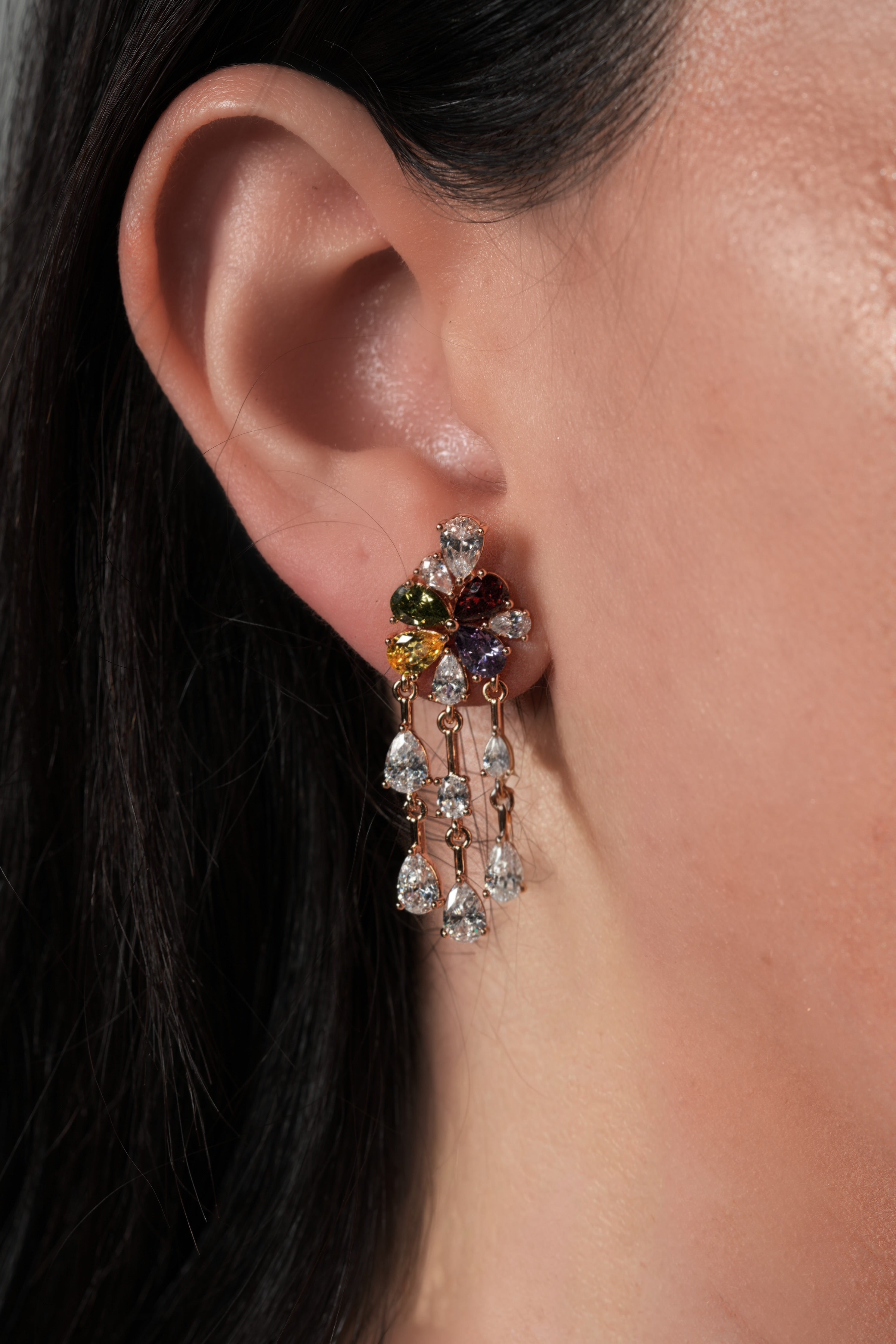 Crystal chandelier earrings