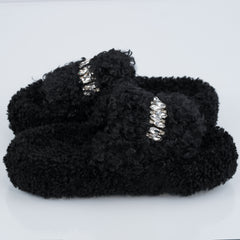 Black Poodle Slippers