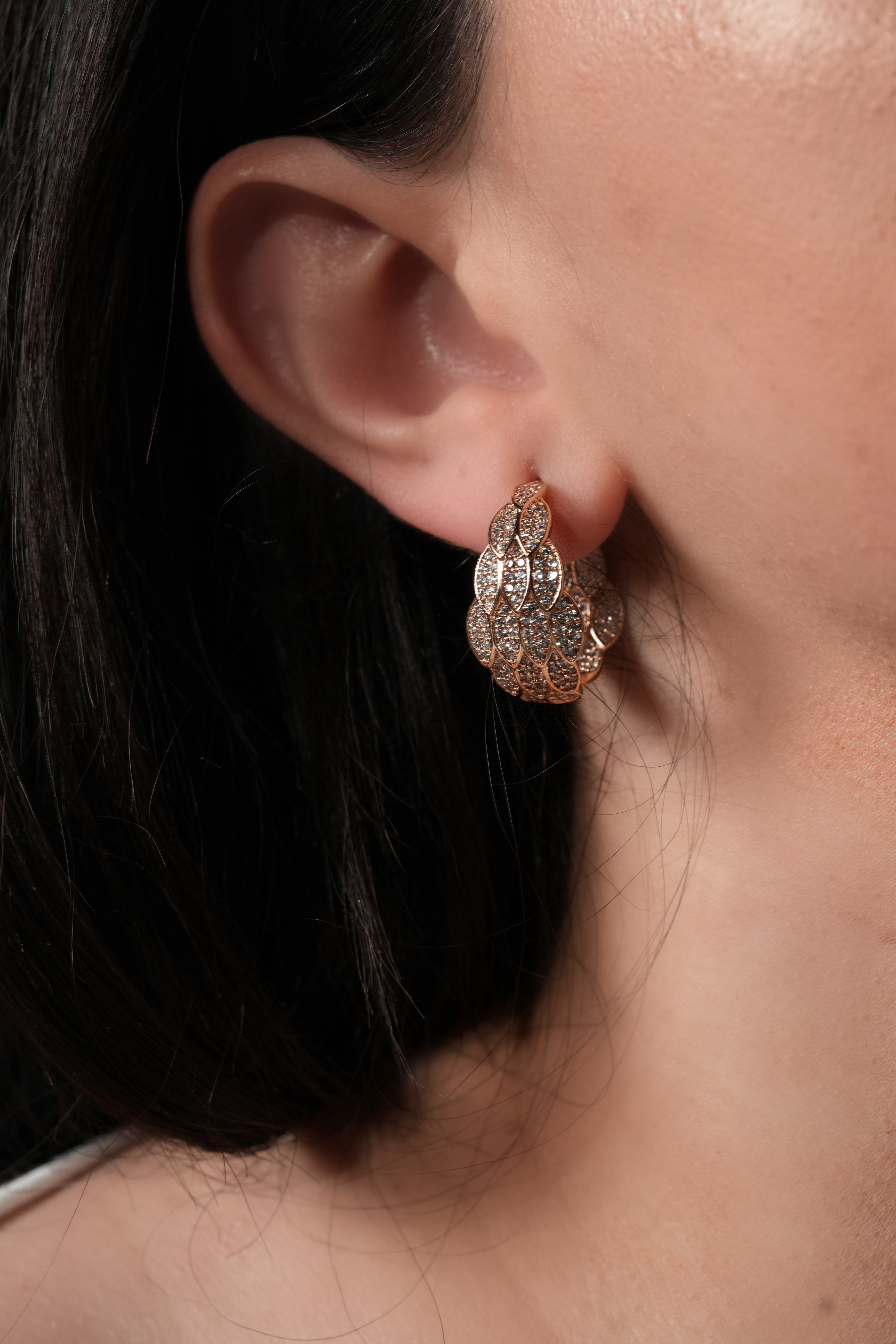 Fancy hoop earrings