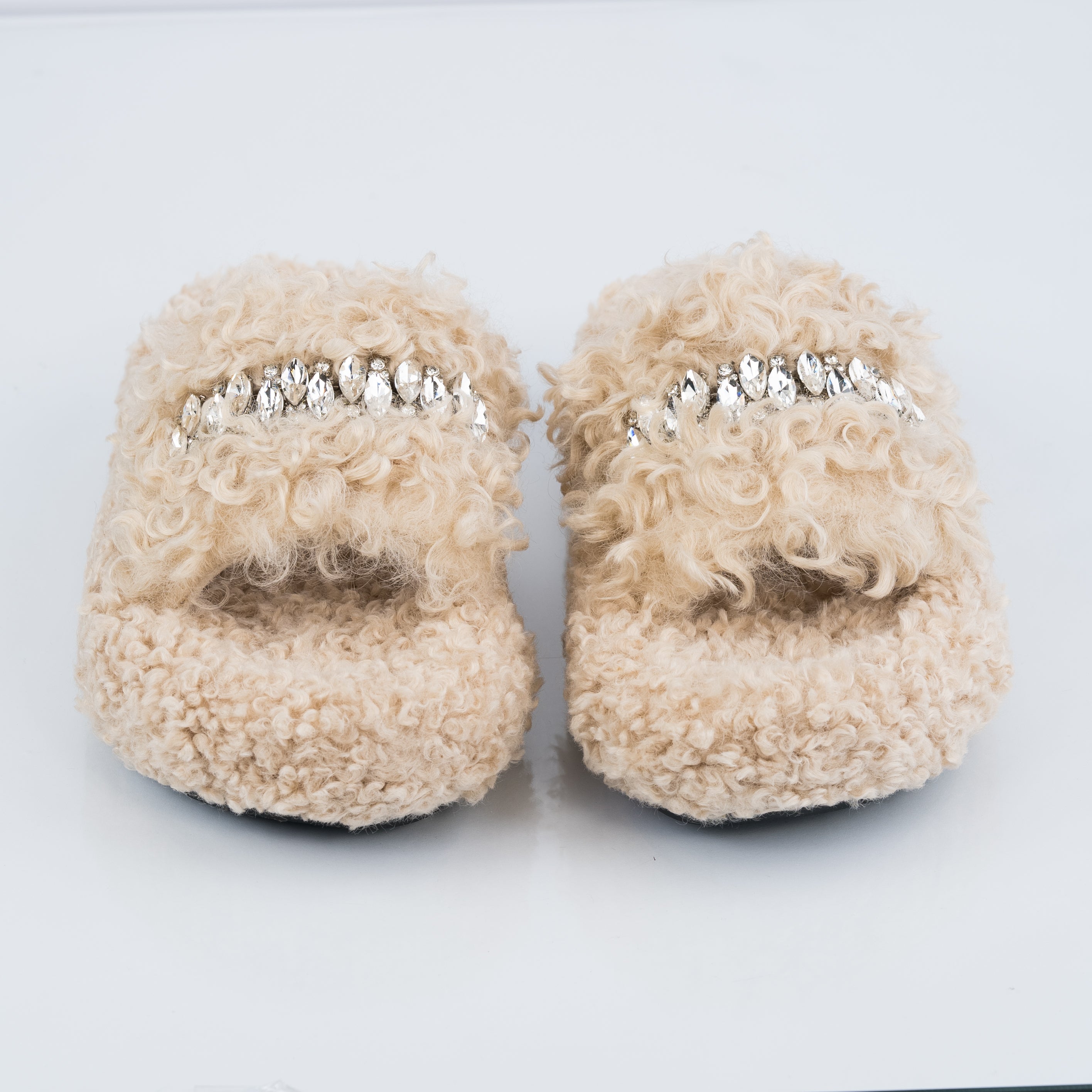Beige Poodle Slippers