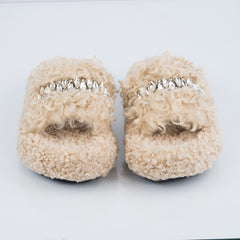 Beige Poodle Slippers
