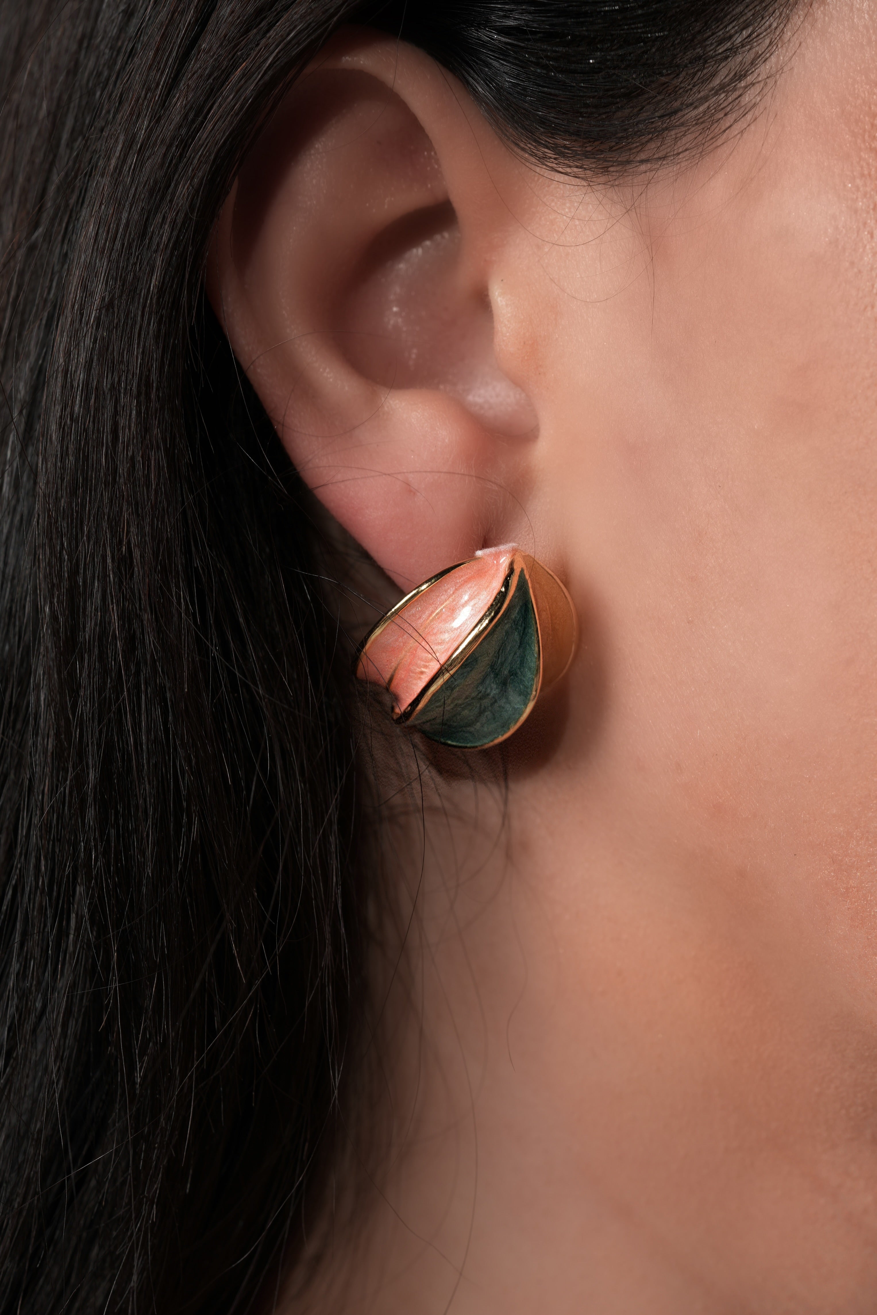 Colorful ball earrings