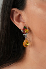 Colored crystal earrings