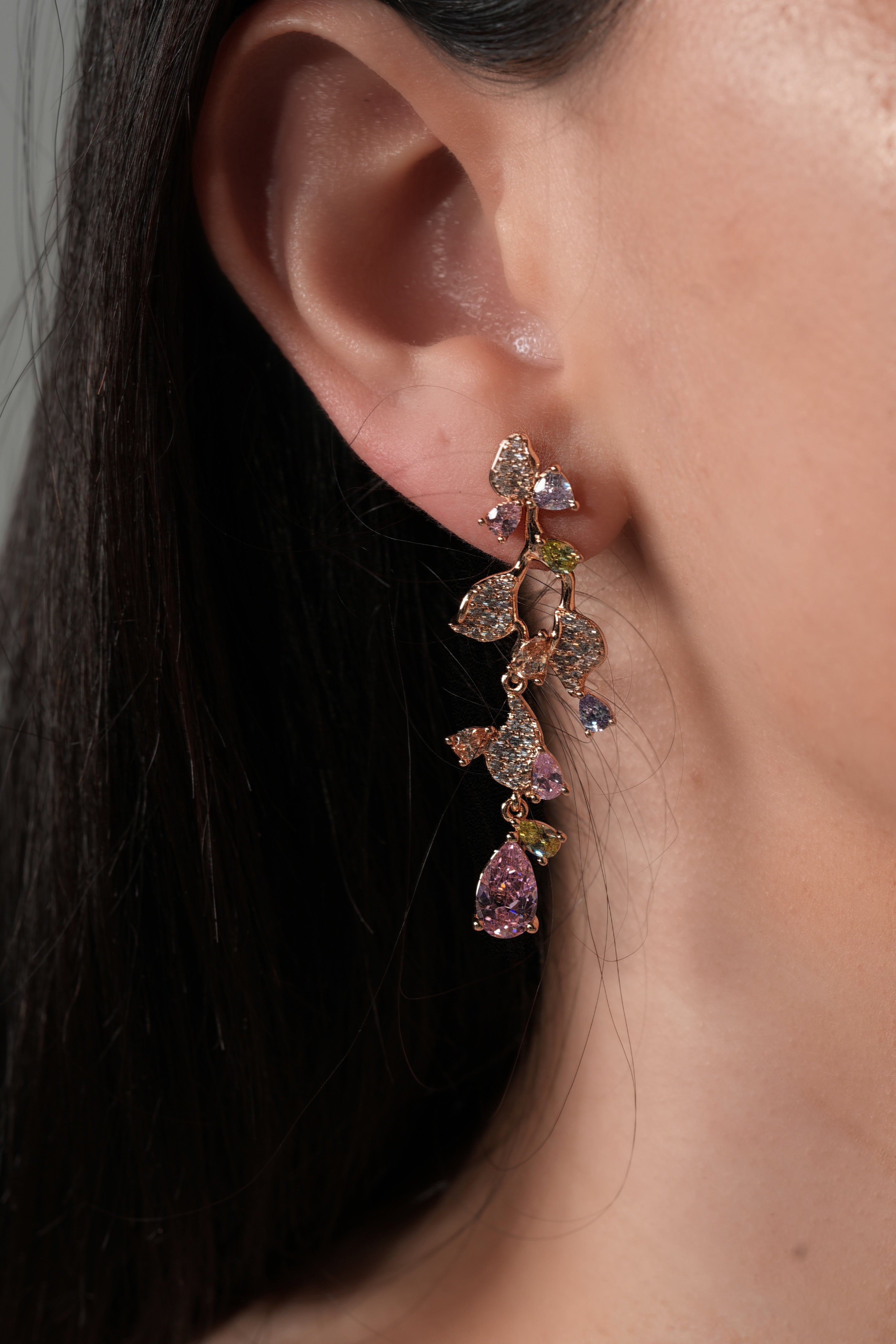 Colorful garden earrings