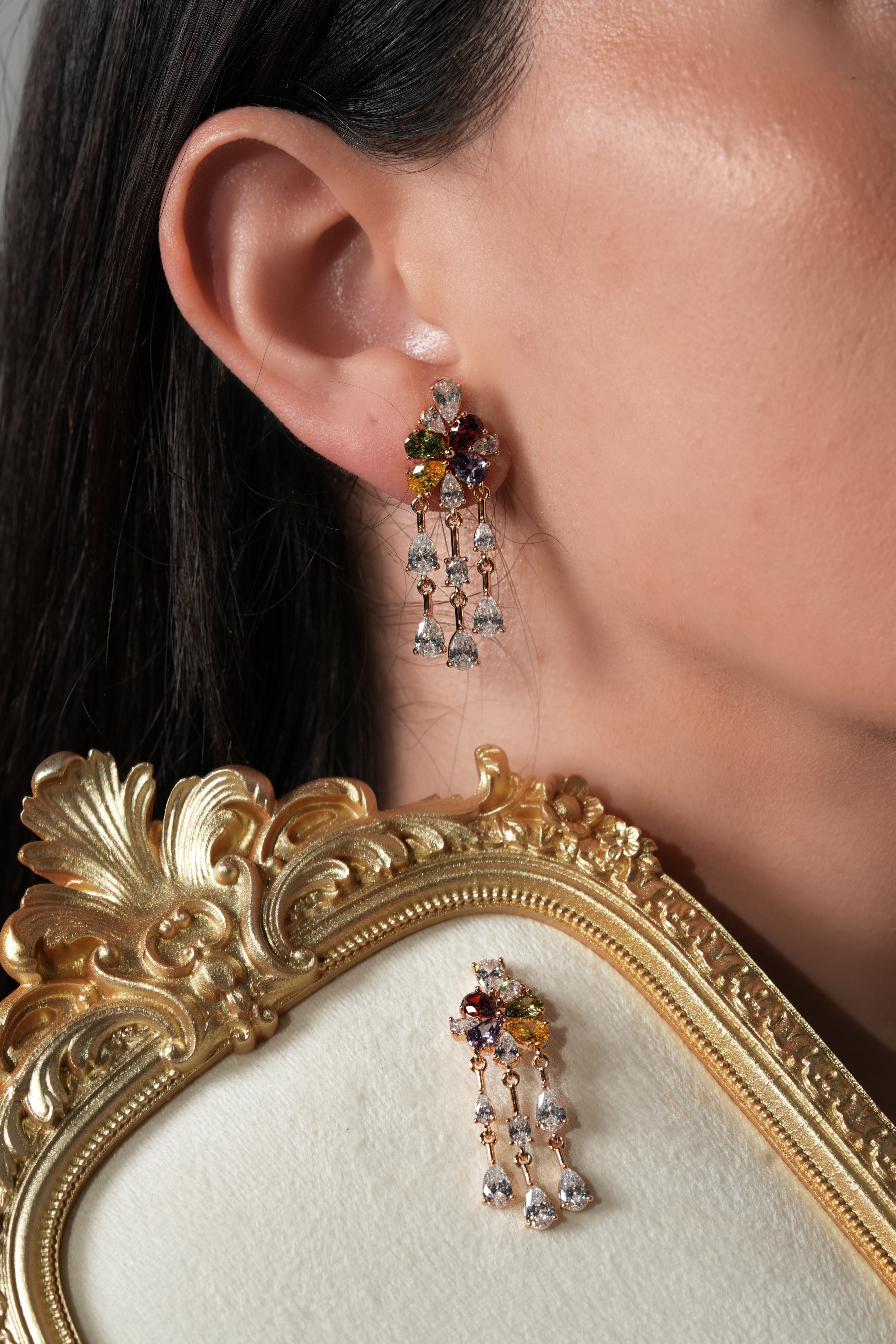 Crystal chandelier earrings