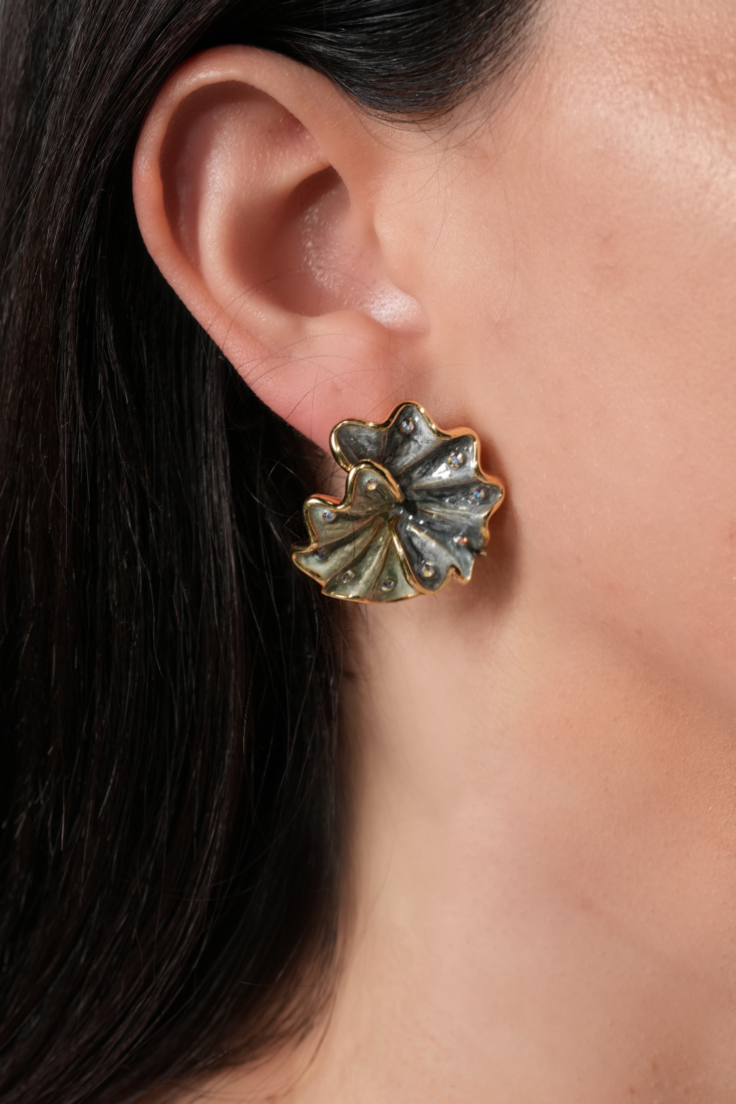 Blue-green earrings