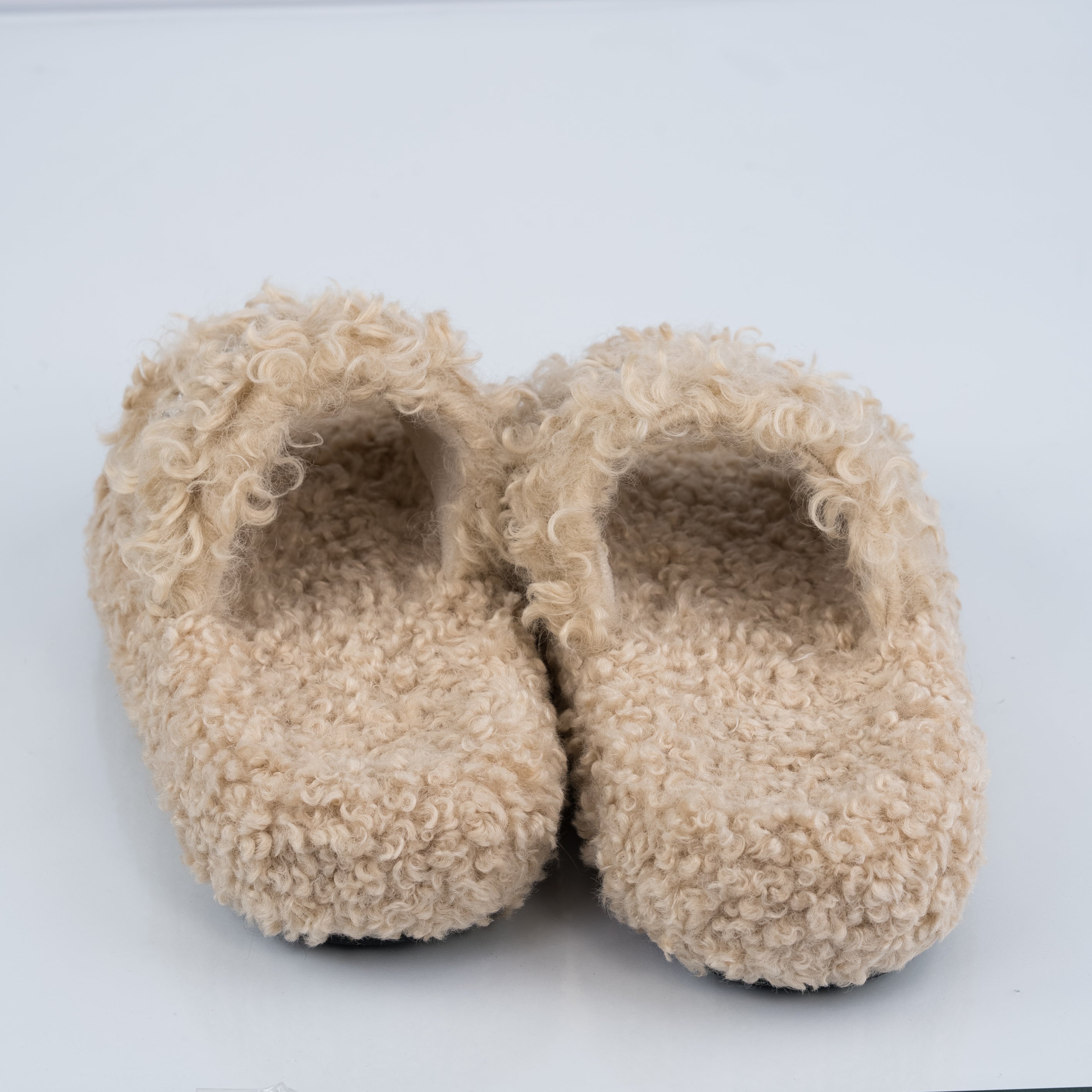 Beige Poodle Slippers