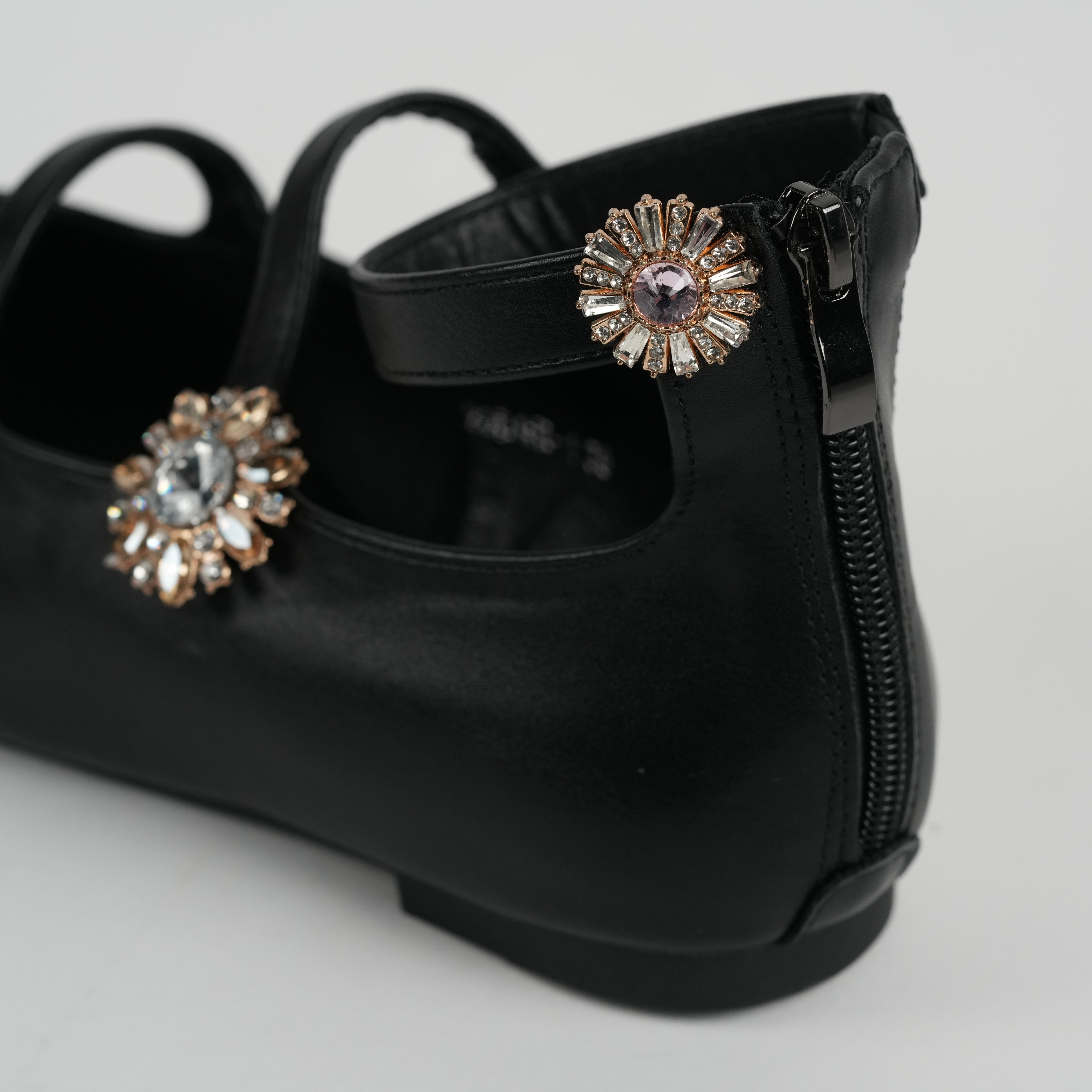 Crystal strap flats