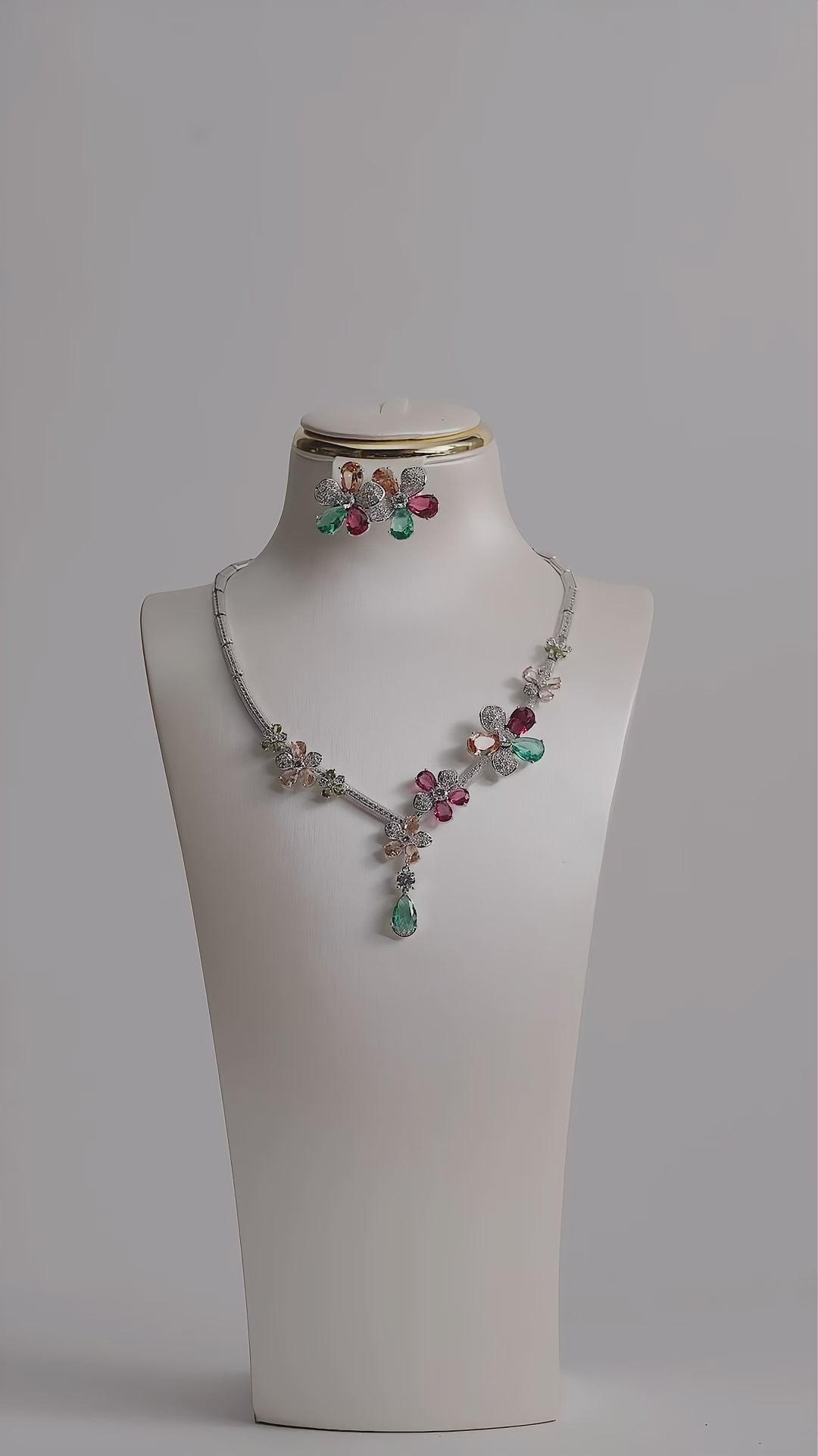 Load video: Colorful crystal flowers set