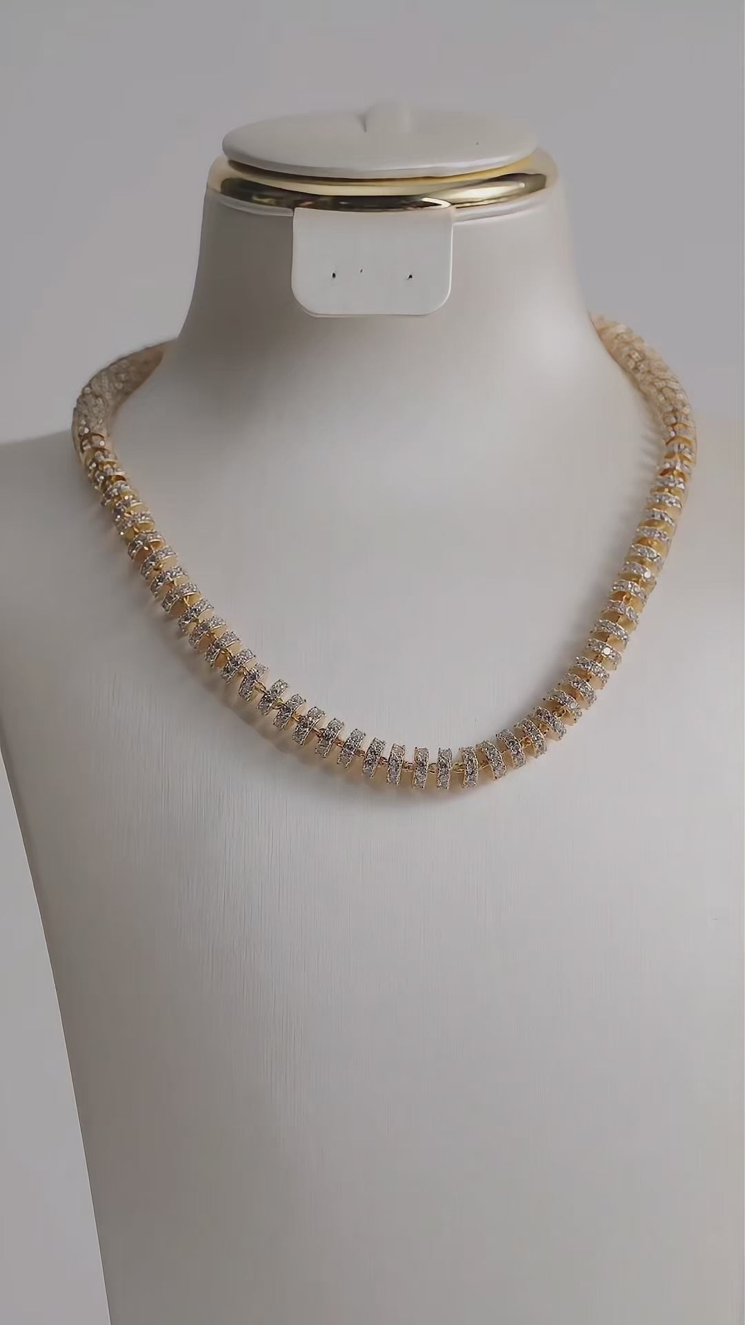 Load video: Crystal weave necklace
