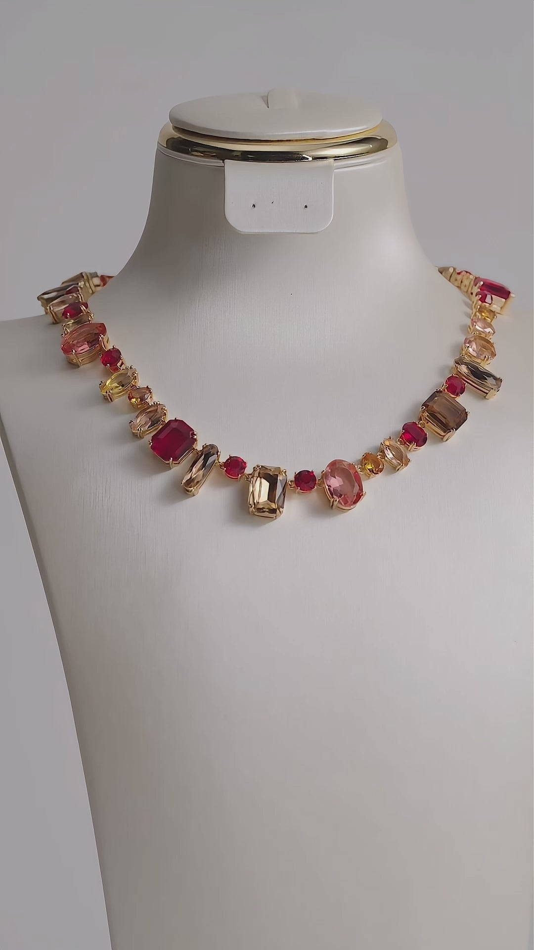 Load video: red stones necklace