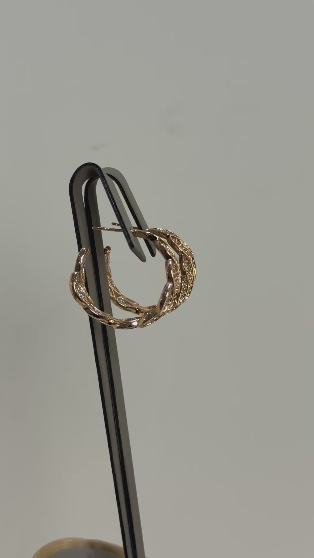 Load video: Fancy hoop earrings